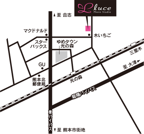 ルーチェフォトスタジオ地図